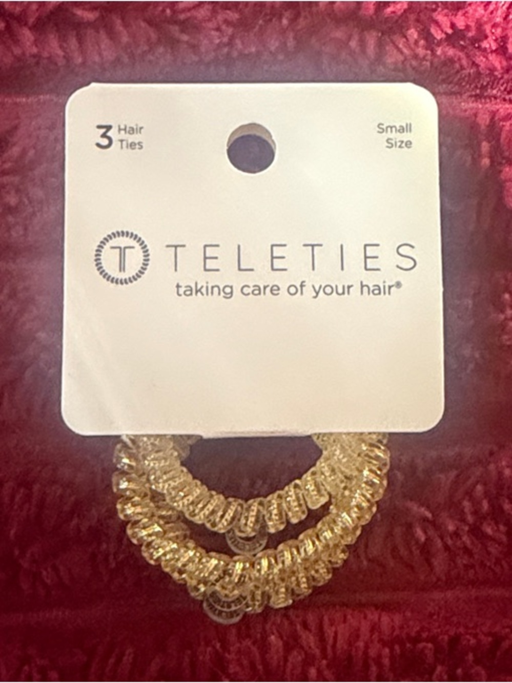 Small Hair Ties - Clear Amber (3 Pack)